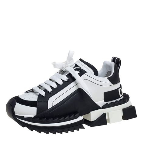 dolce and gabbana black and white sneakers|dolce gabbana white sneakers women.